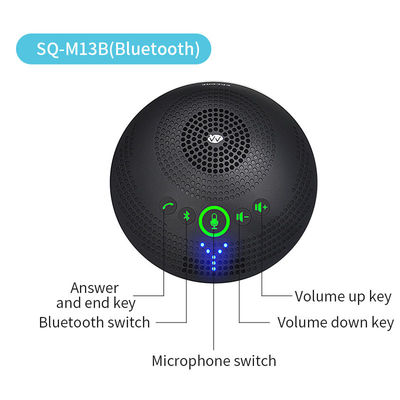 전문 컨퍼런스 마이크 SQ-M13B 2.4G 무선 전방향 마이크, 360도 피커, 고화질 오디오 및 노이즈 감축