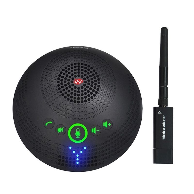 전문 컨퍼런스 마이크 SQ-M13W 2.4G 무선 전방향 마이크, 360도 피커, 고화질 오디오 및 노이즈 감축